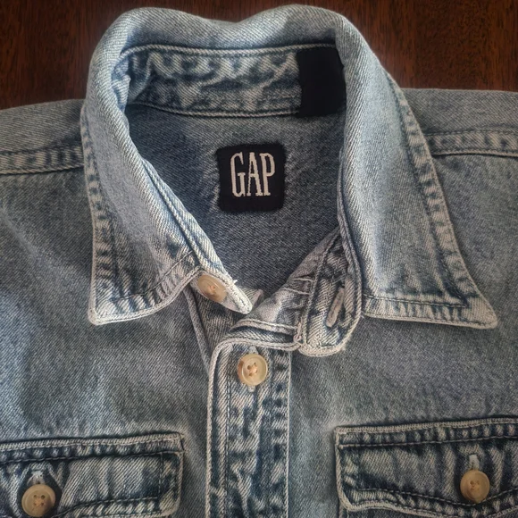 GAP Kids Blue Denim Shirt - Picture 3 of 5